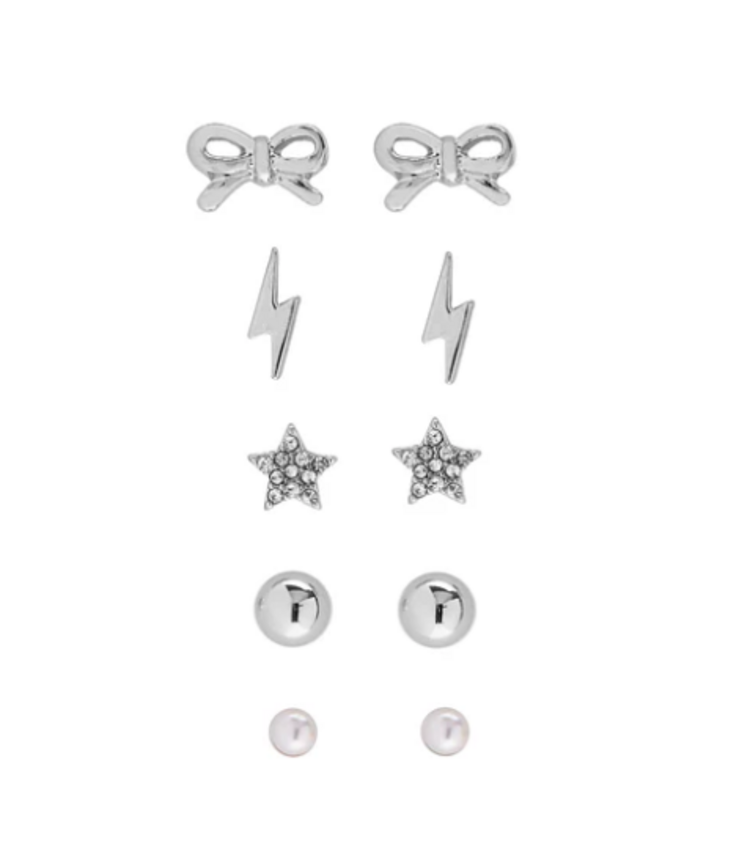 Foxy Week Earring Set Silver