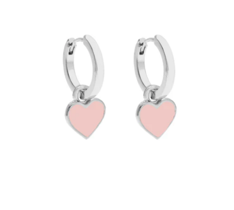 Foxy Heart Huggie Silver