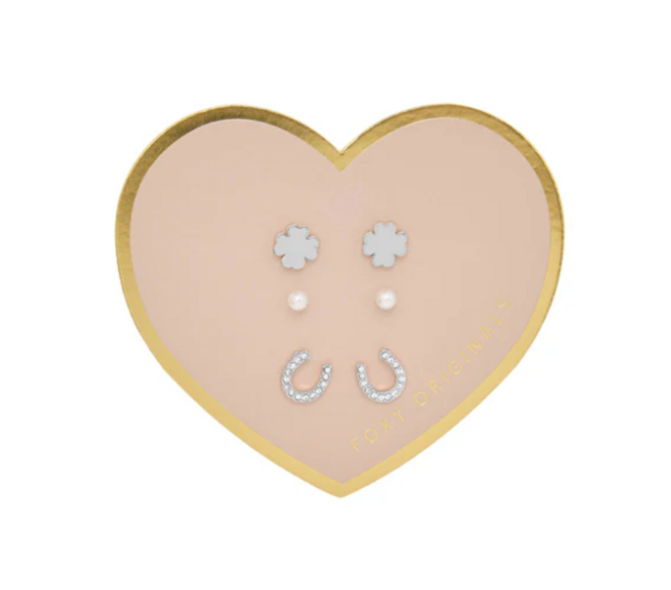 Foxy Lucky Stud Set Silver