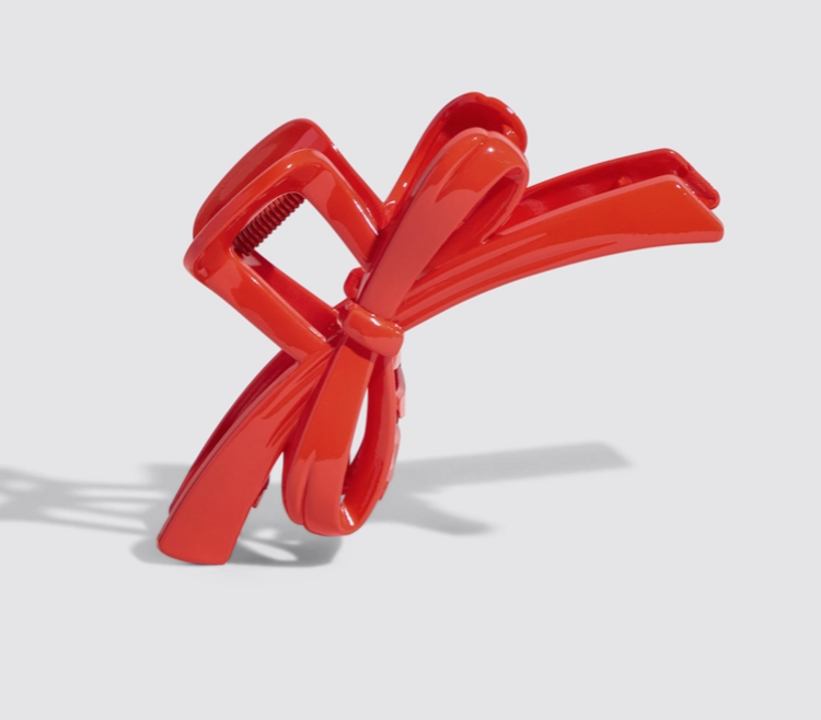 Kitsch Grinch- Red Bow Clip