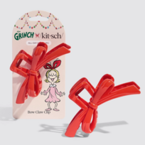 Kitsch Grinch- Red Bow Clip