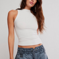 Free People So Soft Tank Ivory
