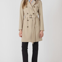 Black Tape Cafe Belted Trench