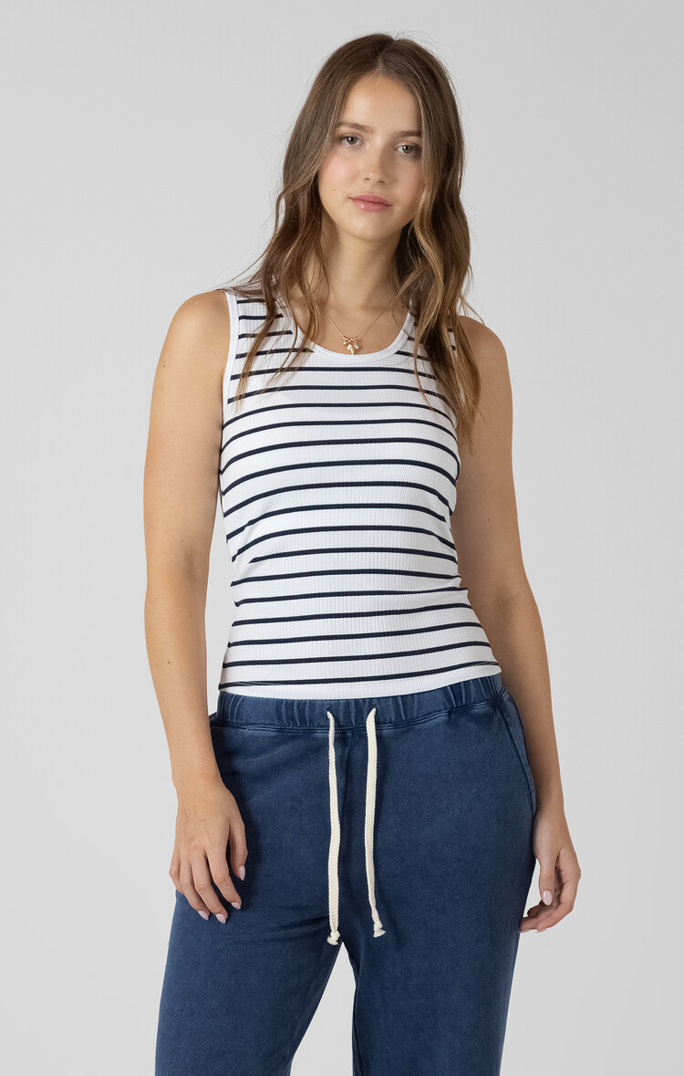 Dex Stripe Ribbed Tank