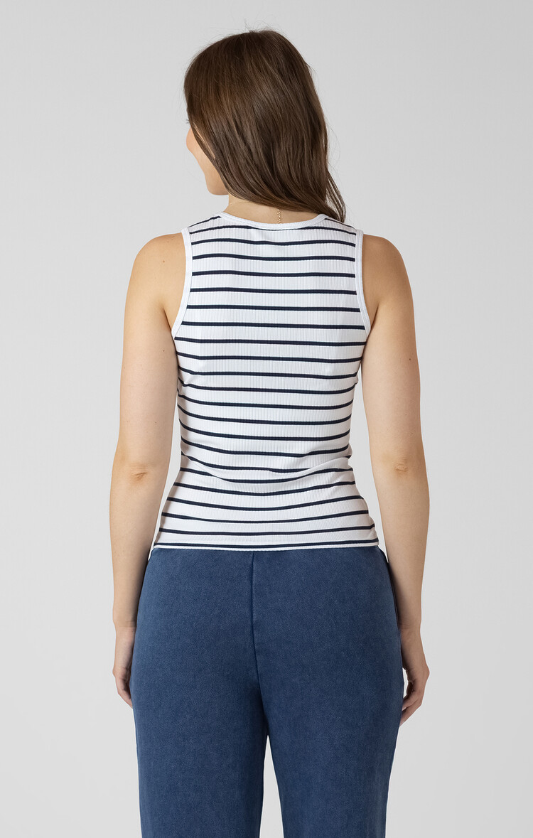 Dex Stripe Ribbed Tank