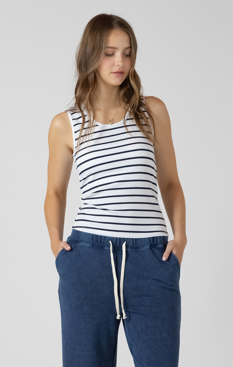 Dex Stripe Ribbed Tank
