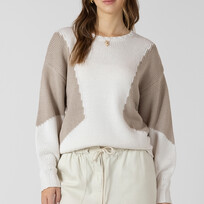 Dex Fawn Block Sweater