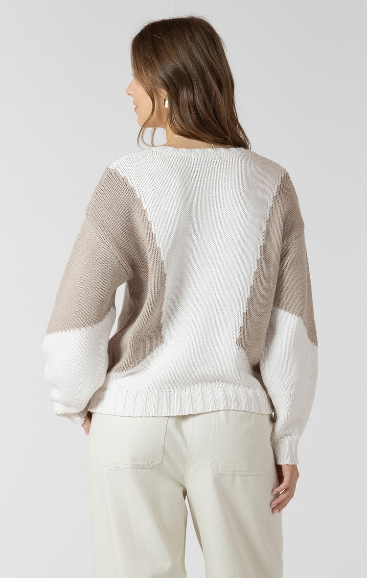 Dex Fawn Block Sweater