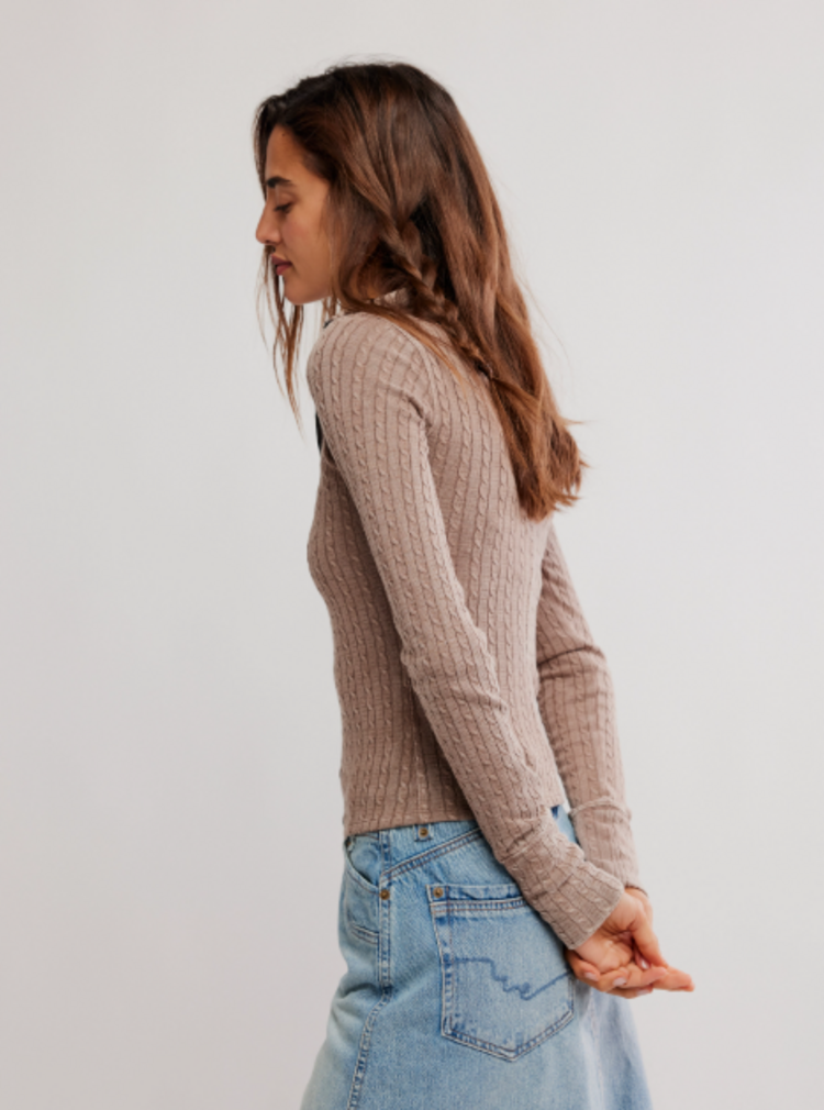 Free People Brunch Girl Zip Cocoa