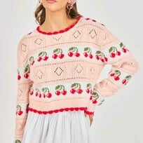 Sadie & Sage Cherry On Top Sweater