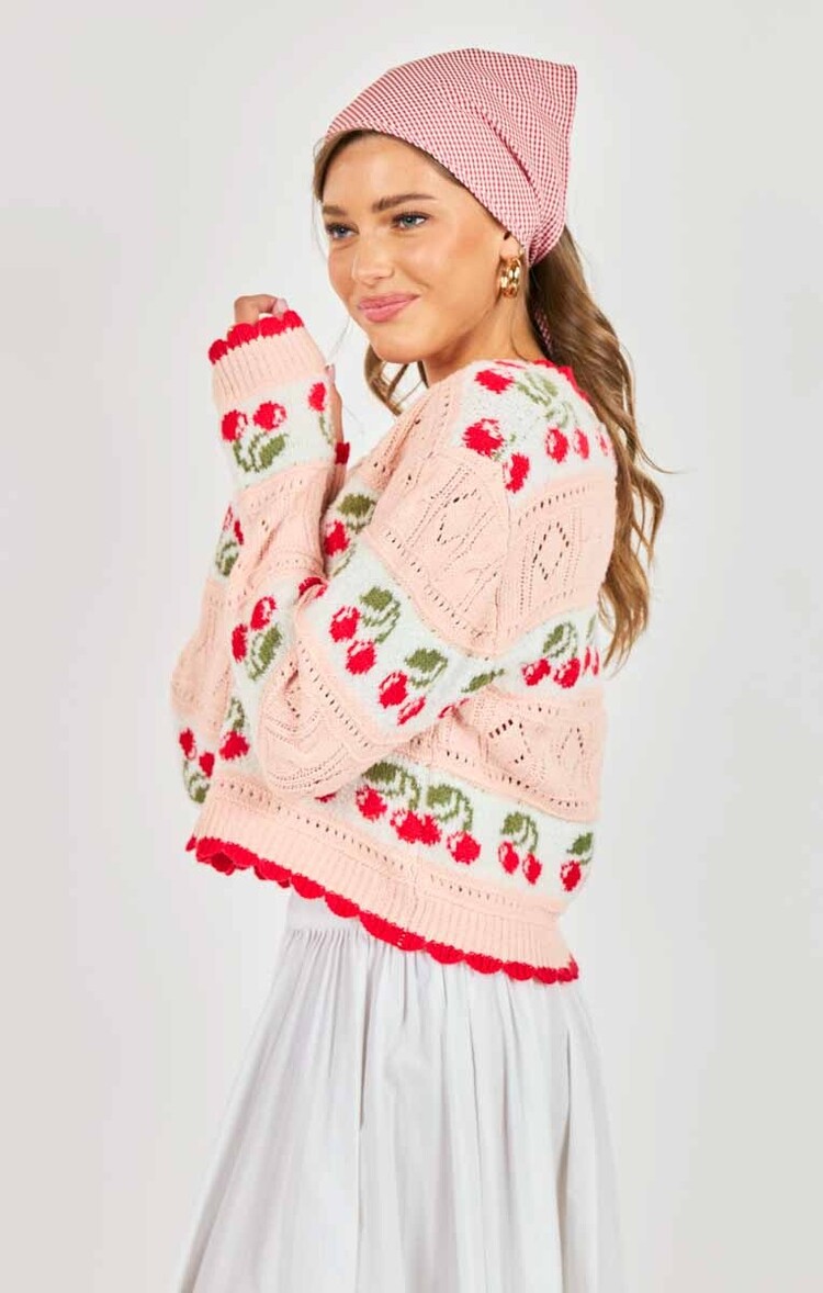 Sadie & Sage Cherry On Top Sweater