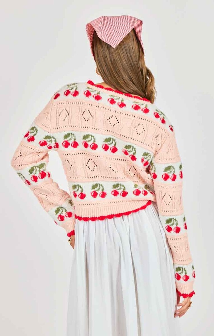Sadie & Sage Cherry On Top Sweater