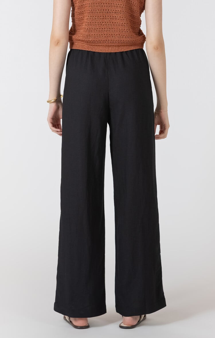 Dex Black Linen Pants