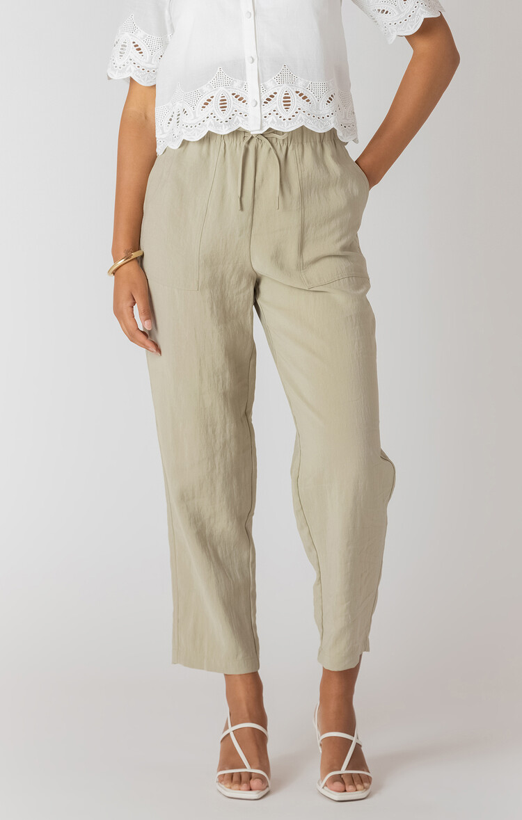 Room 34 Cropped Light Sage Pants