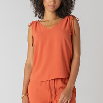 Room 34 Copper V Tie Top