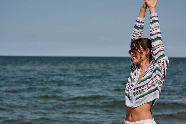 24 Colours Claire Stripe Cardi