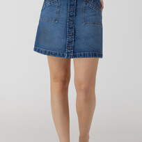 Dex Button Denim Skirt