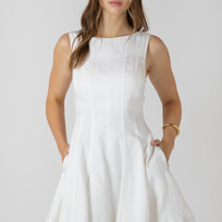 Dex White Fit & Flare Dress