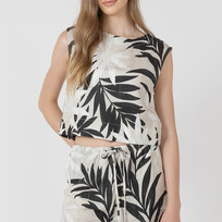 Black Tape Abstract Leaf Top