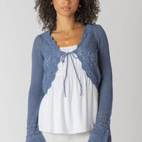 Room 34 Indigo Crochet Cardi