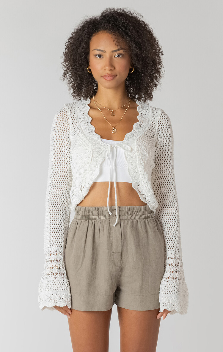 Room 34 Cream Crochet Cardi