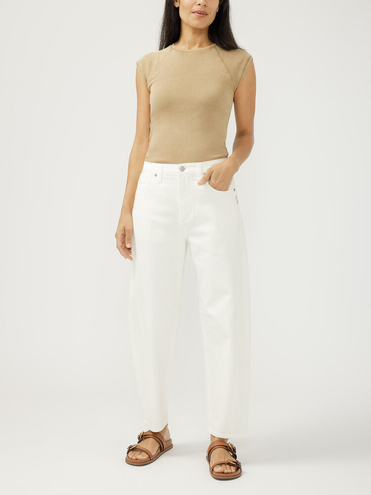 Silver Jeans Co. Ecru High Rise Slim Barrel