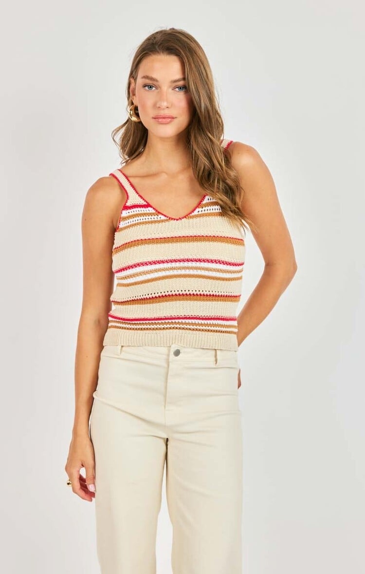 Sadie & Sage Stripe Sweater Tank