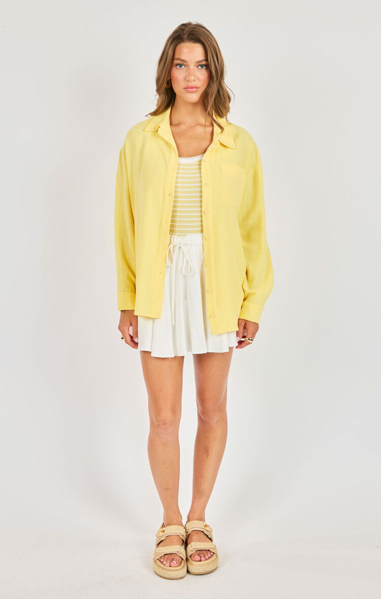 Sadie & Sage Sugarloaf Yellow Button Up