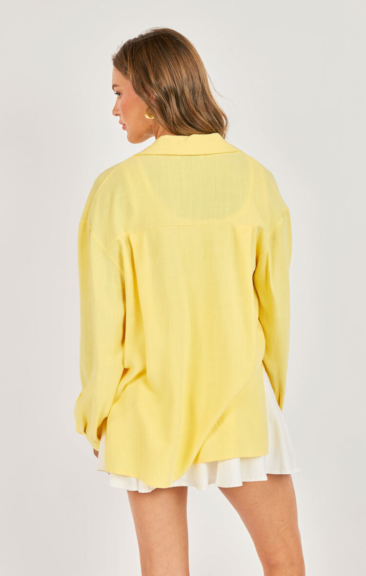 Sadie & Sage Sugarloaf Yellow Button Up