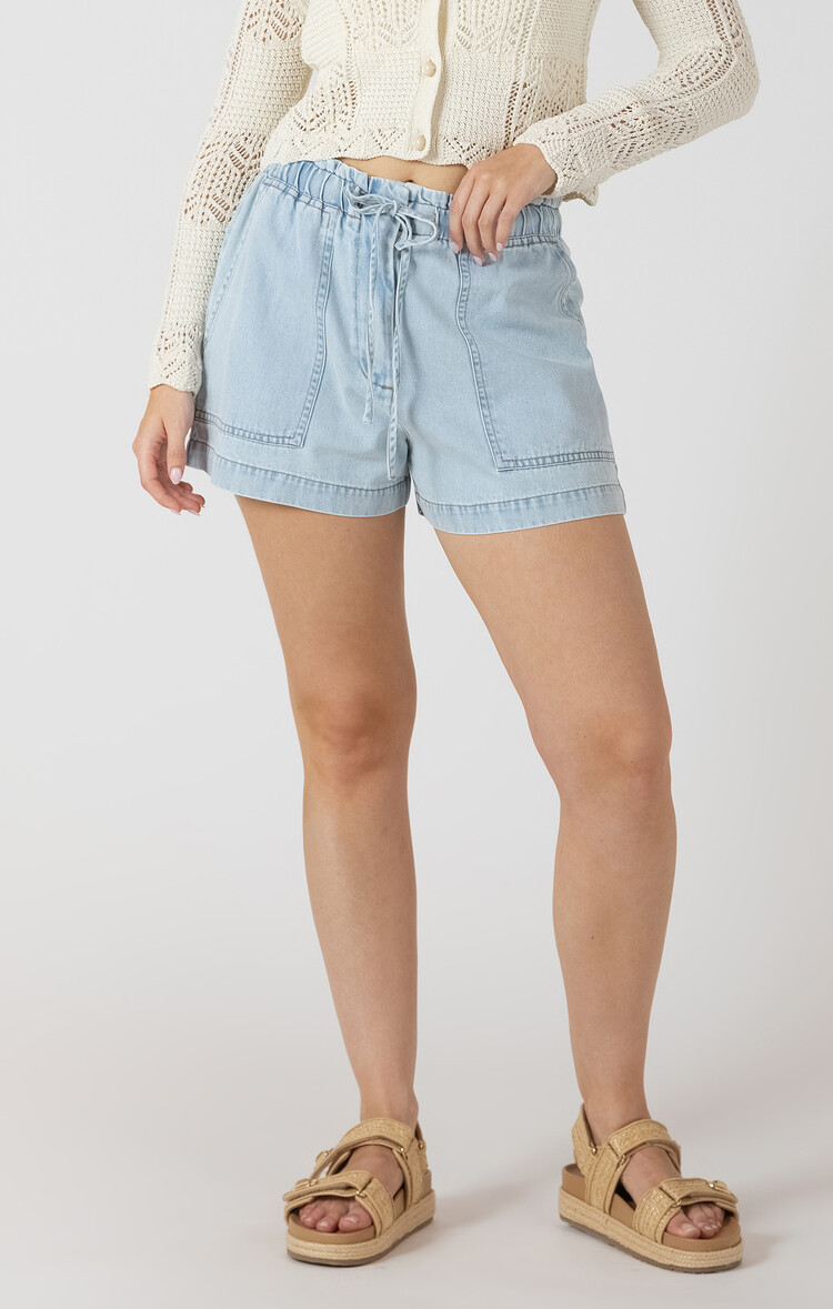 Dex Drawstring Denim Shorts-Light