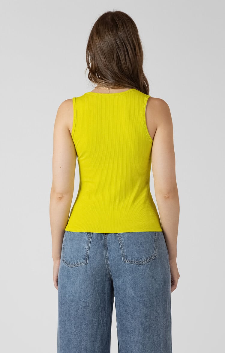 Dex Lime Ribbed Tank