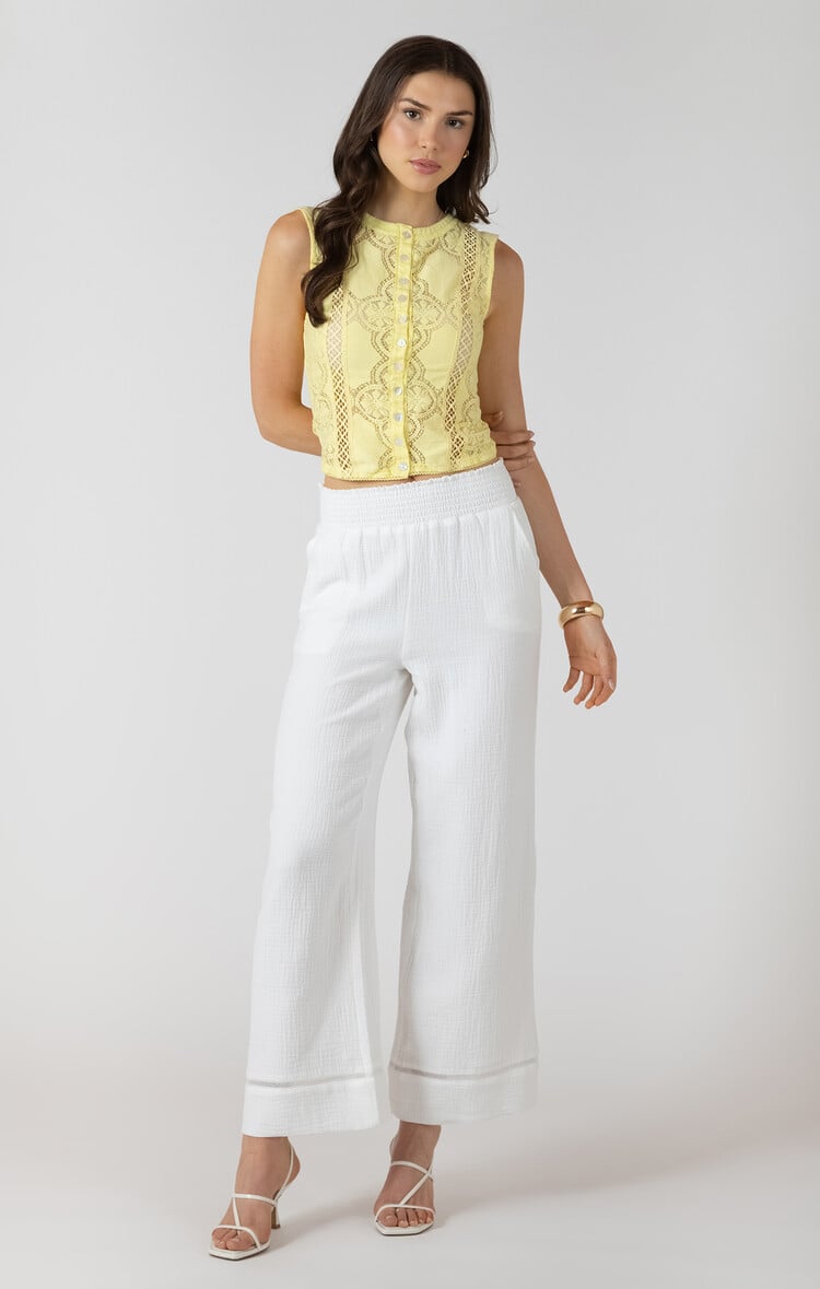 Dex Lace Trim Wide Pants
