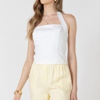 Black Tape Halter Top