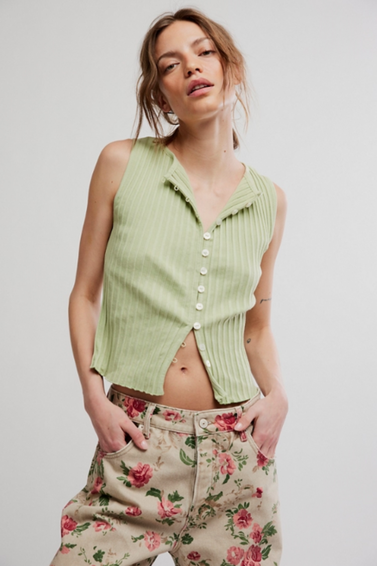 Free People Tilly Vest Green