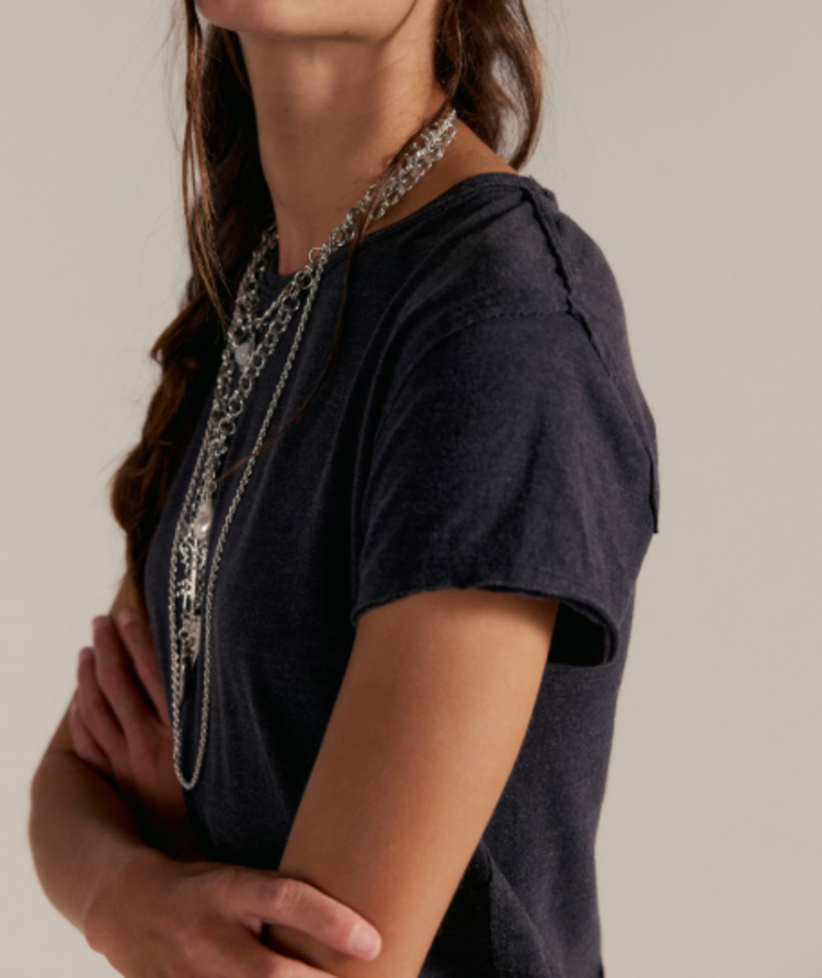Free People Nova Tee Black