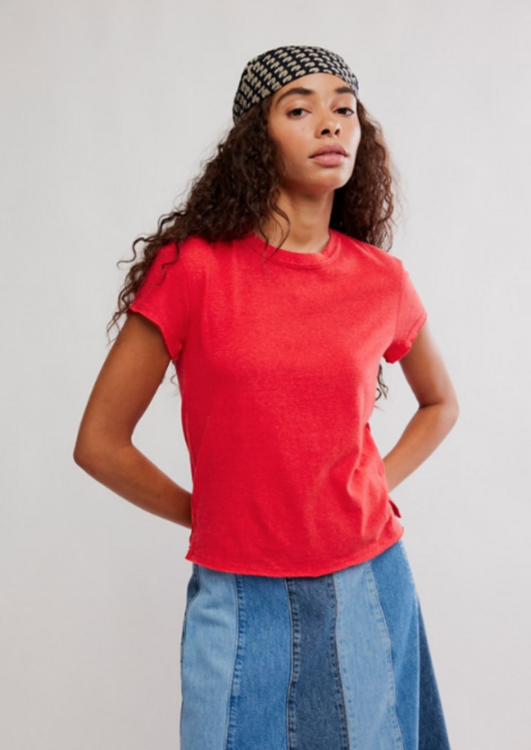 Free People Nova Tee Red