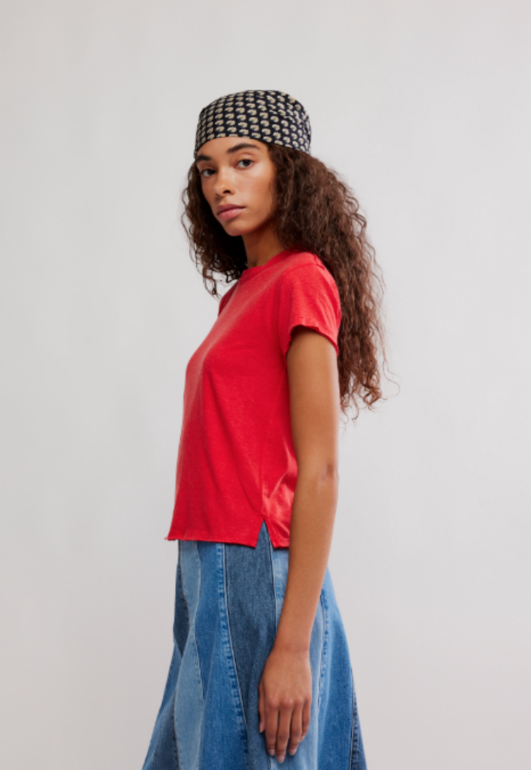 Free People Nova Tee Red