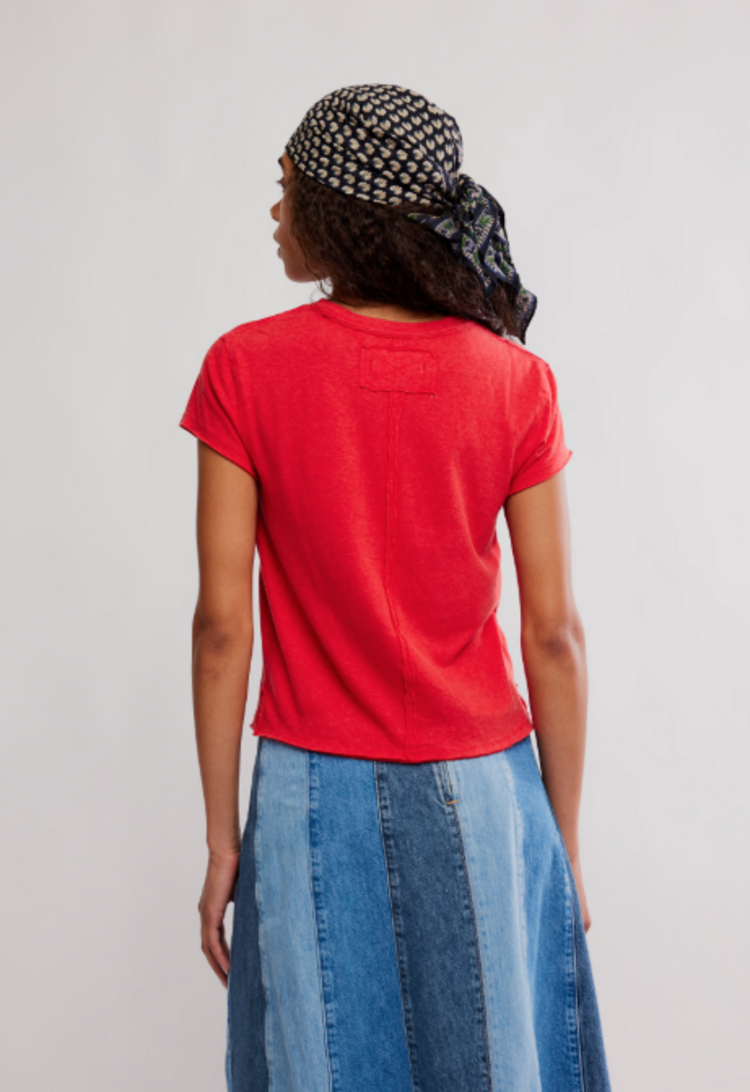 Free People Nova Tee Red