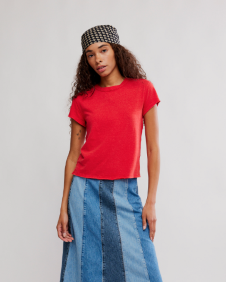 Free People Nova Tee Red