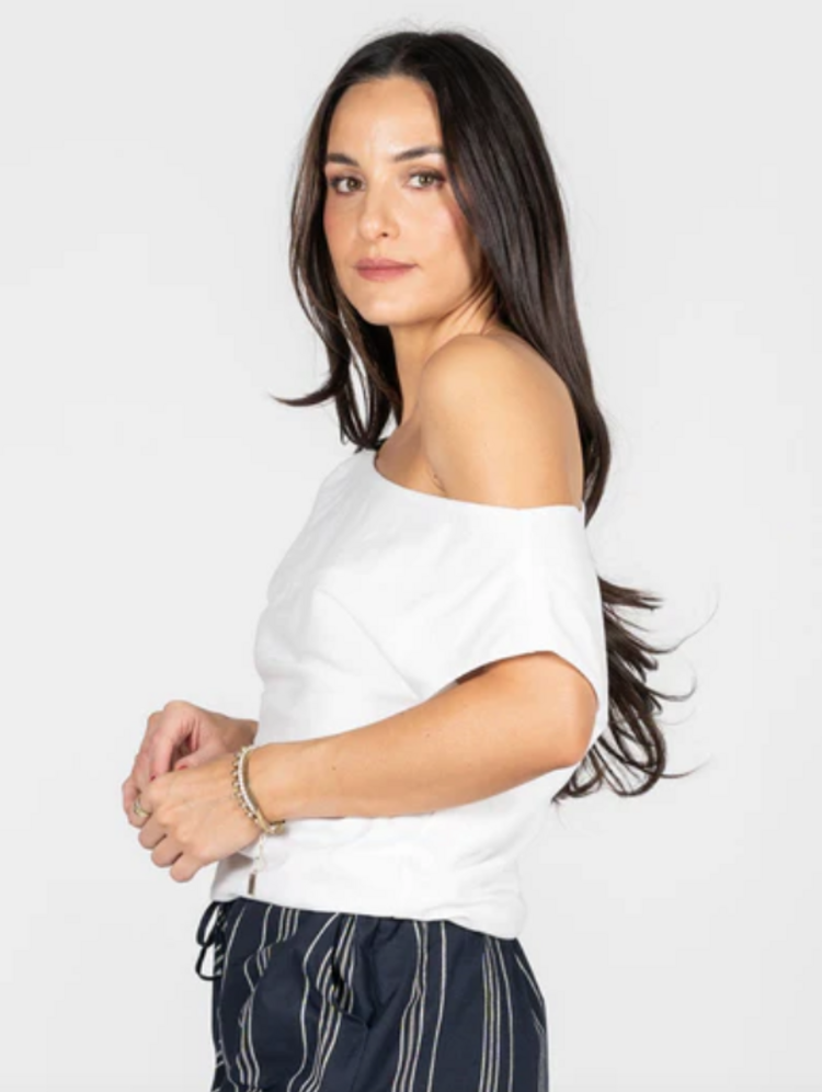C'est Moi Twist Shoulder Top