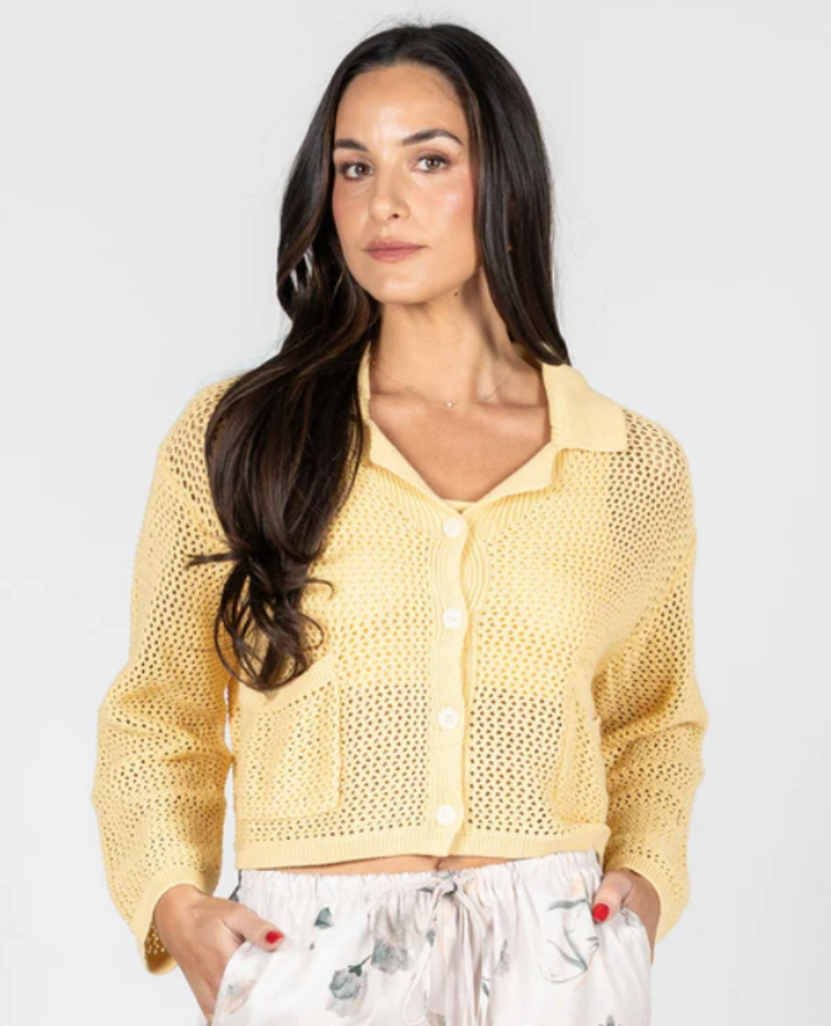 C'est Moi Yellow Cardigan
