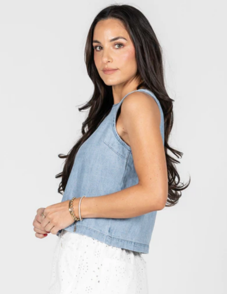 C'est Moi Denim Box Top