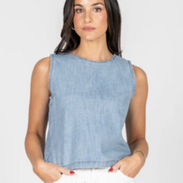 C'est Moi Denim Box Top