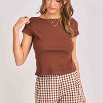 Sadie & Sage Brown Knit Top