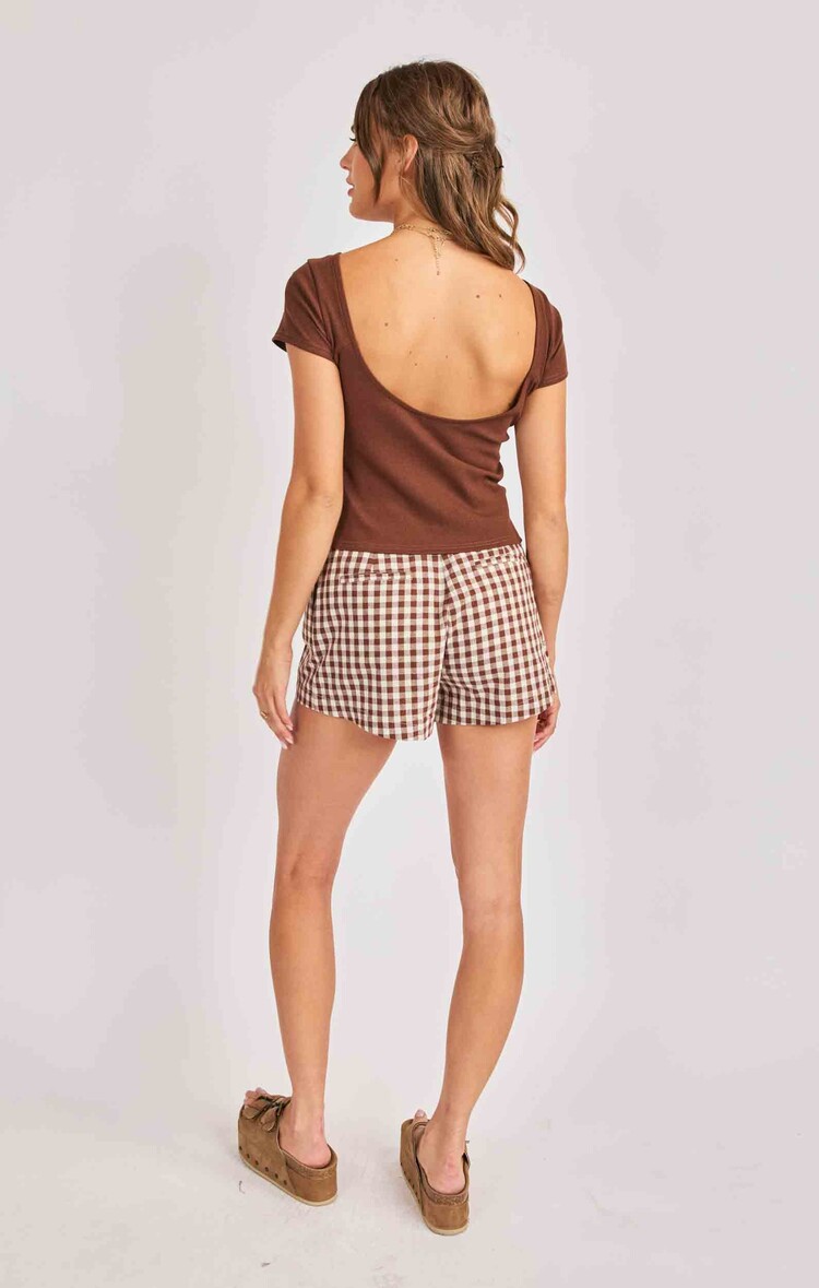 Sadie & Sage Brown Knit Top
