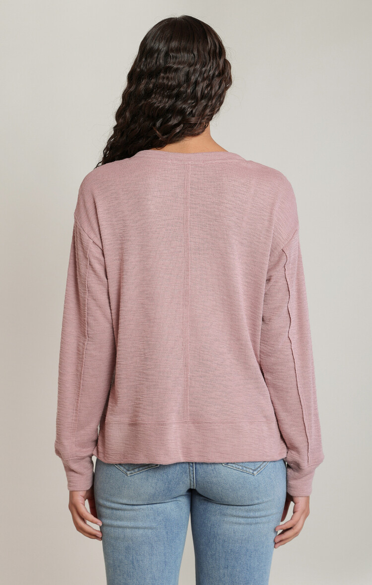 Dex Vneck Top Rose