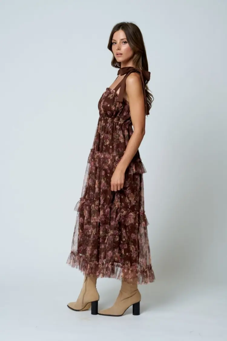 Floral Tiered Midi