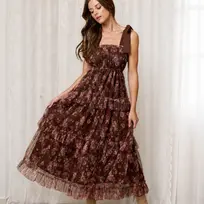 Floral Tiered Midi