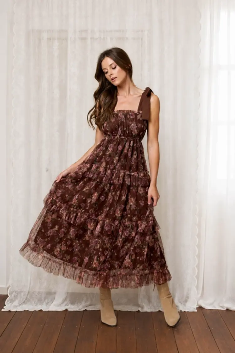 Floral Tiered Midi