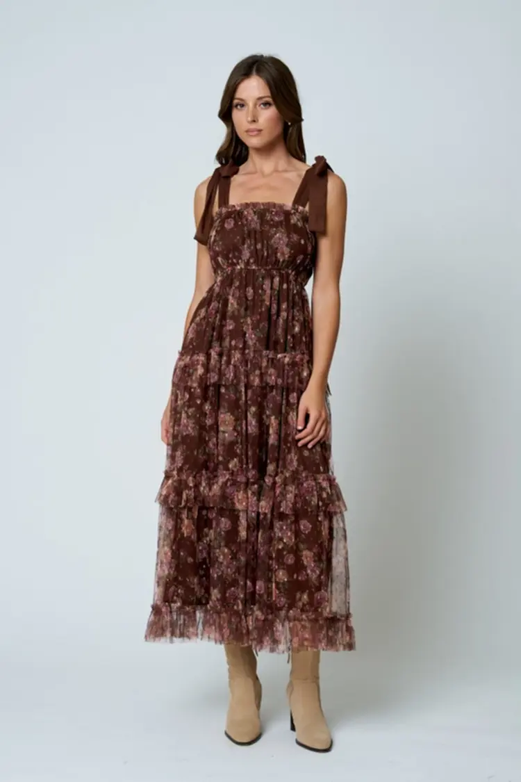 Floral Tiered Midi